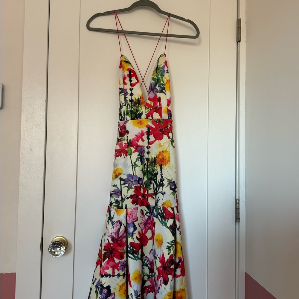 Floral Sleeveless Midi Dress (great for weddings)